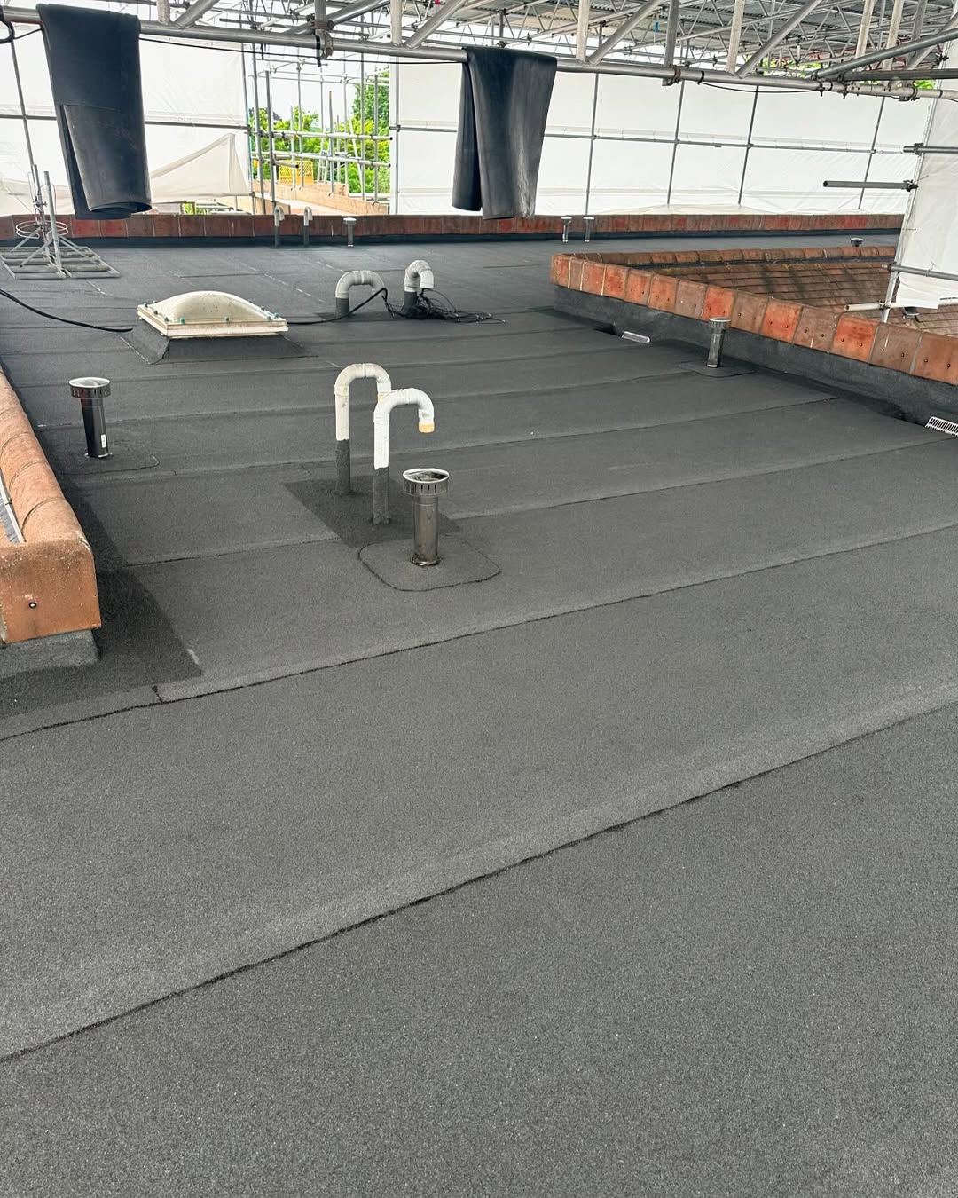 Flat roofing project by Henleys Roofing
